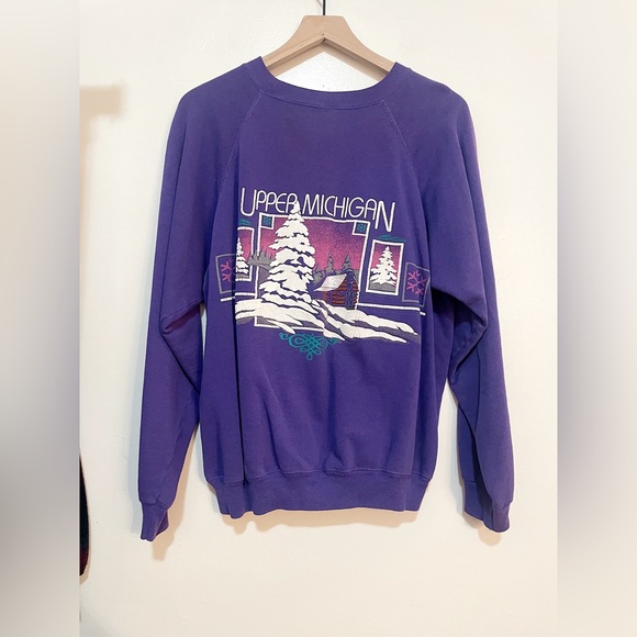 Vintage Michigan Crewneck Sweatshirt - Picture 1 of 2